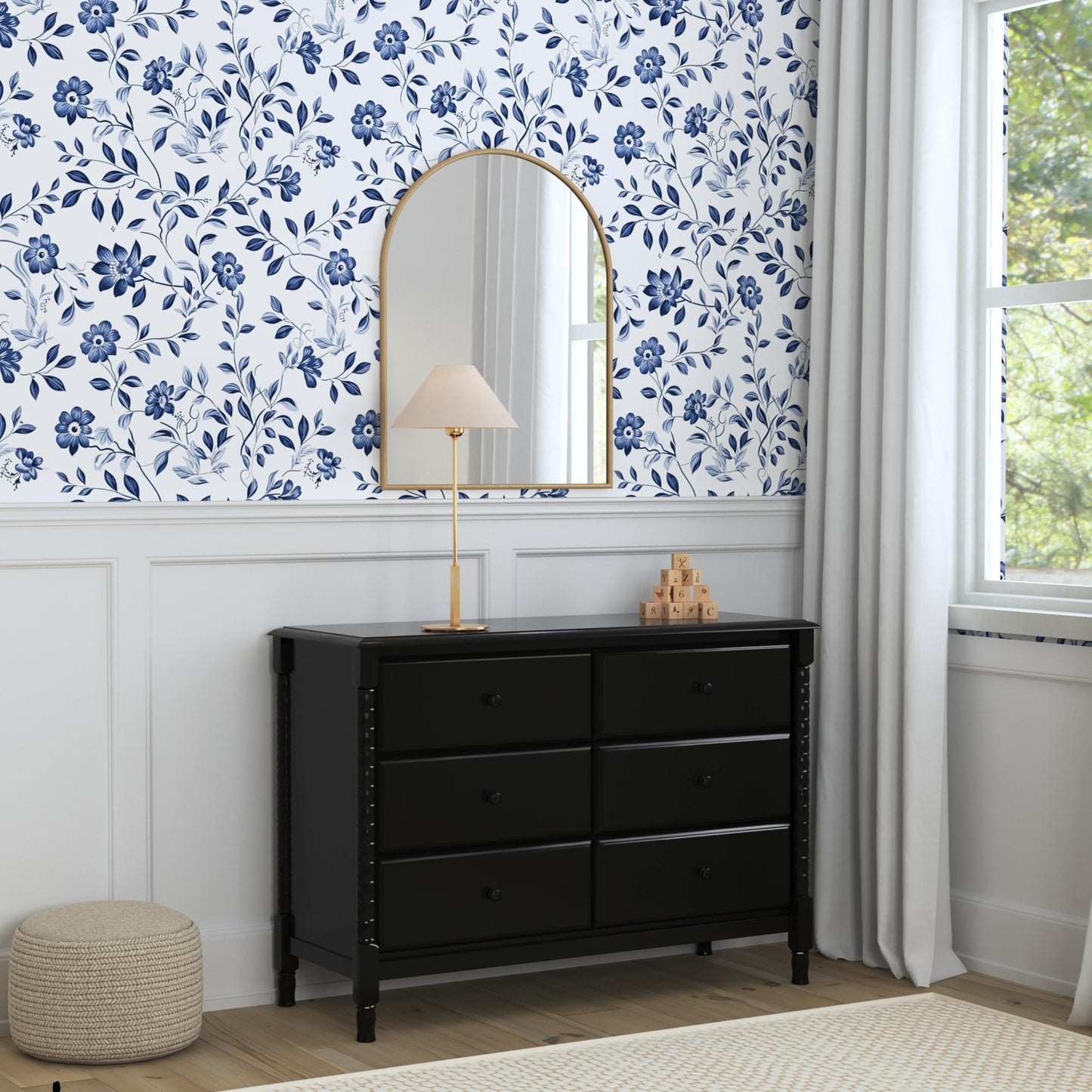 DaVinci Jenny Lind Spindle 6-Drawer Dresser in Ebony