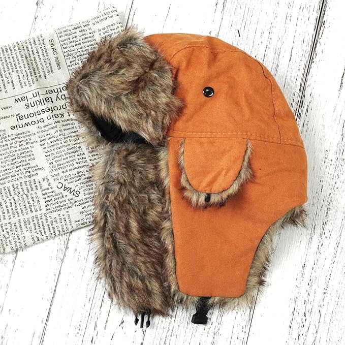 ONWAY Trapper Hat Winter Hats for Women Men with Faux Fur Ear Flaps