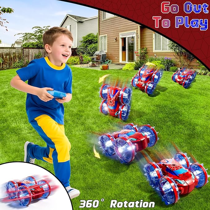 Amphibious Remote Control Car, 2.4Ghz RC Truck for Toddlers Kids Boys, Hand Gesture Stunt Hobby RC Cars Boat for Kids Boys, 4WD All Terrain Waterproof Outdoor Toys Gift for 3 4 5 6 7 8 Year olds Girls