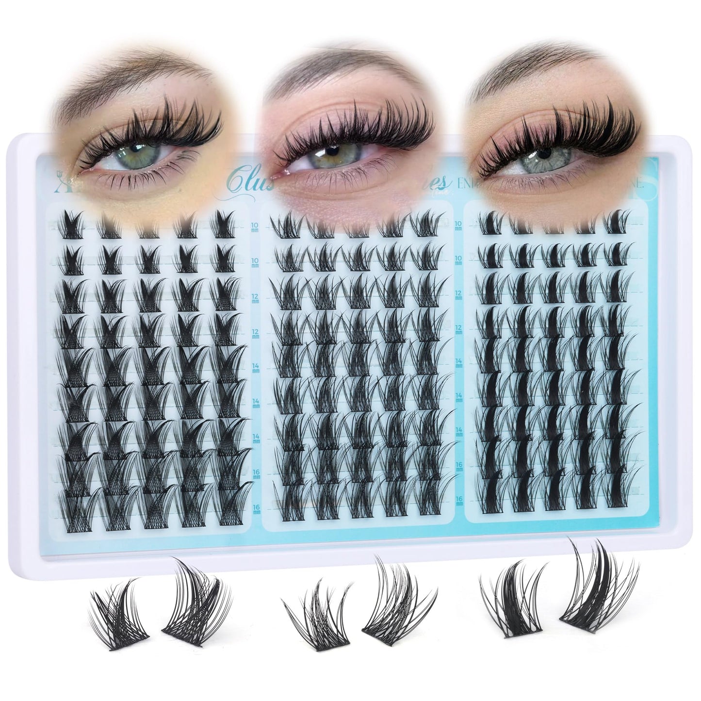 Fairy Lash Clusters 3 Styles Mixed Cluster Eyelash Extensions Wispy 3D Individual Lashes Clusters Natural Look DIY Lash Extensio