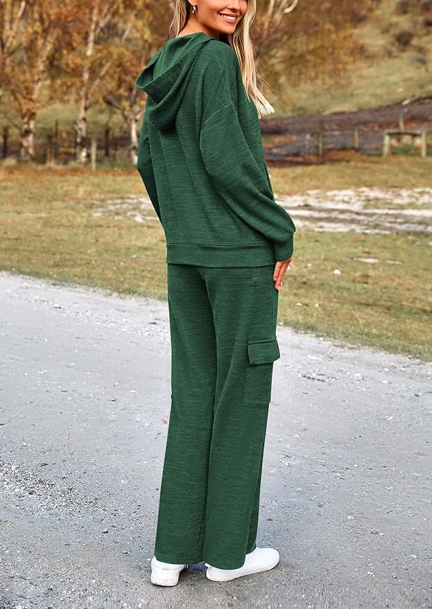 PRETTYGARDEN 2 Piece Sets for Women Fall 2026 Sweatsuits Outfits Lounge Matching Hoodie Set Travel Track Suits Winter Clothes