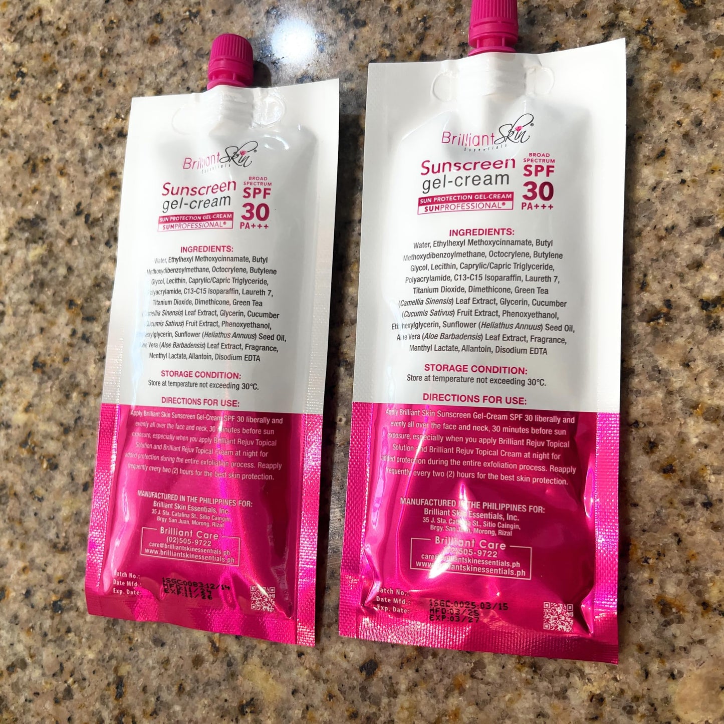 Brilliant Sunscreen Gel-Cream, SPF 30, 2 Pack