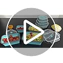 Epinke 8 Collapsible Food Storage Containers With Lids, Rv Collapsible Bowls, Silicone Food Storage Containers, Camping Fo...