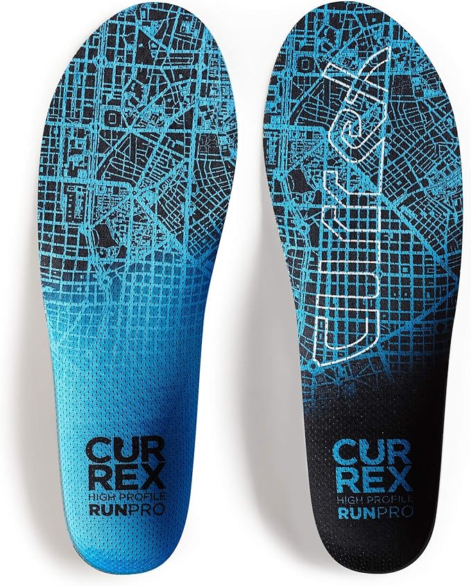 CURREX RunPro Insoles for Running Shoes, Arch Support Inserts to Help Reduce Fatigue, Prevent Injuries, Boost Performance for Men & Women (High Arch, Size 2X)