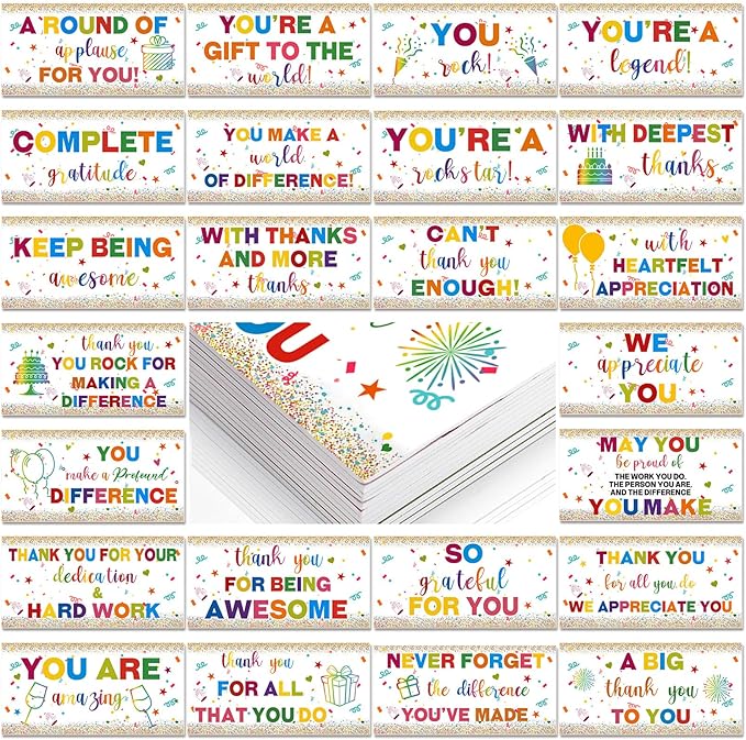 Tinlade 24 Designs Employee Appreciation Photo Booth Props 11 x 5.5 Inch We Appreciate You Party Decor Thank You Prop PVC ...