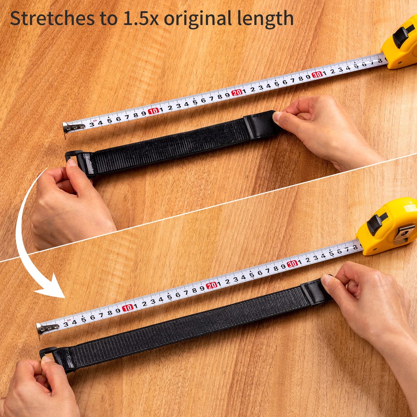 Trilancer Elastic Cinch Straps With Anti-Slip Strips, 9 X 1.2 (10 Pack) Heavy Duty Multipurpose Hook And Loop Straps For Extensi