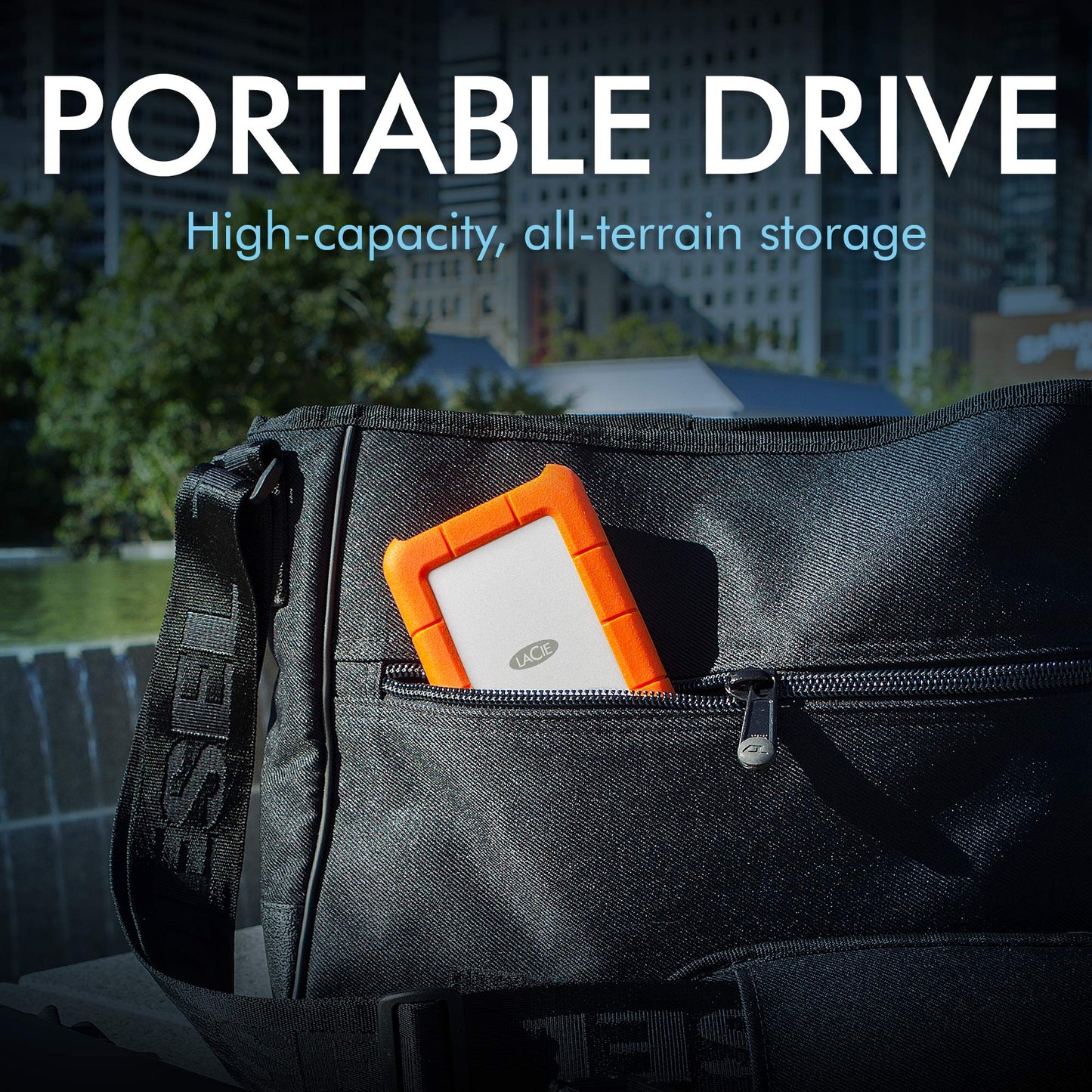 Lacie Rugged Usb-C, 5Tb, Portable External Hard Drive, Drop, Shock, Dust, Rain Resistant, For Mac & Pc (Stfr5000800)
