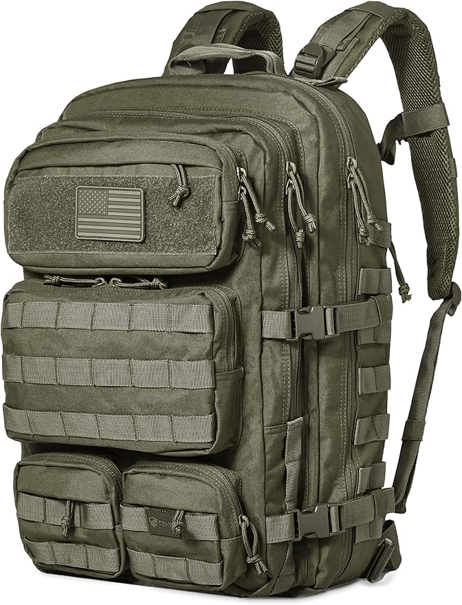 Falko Tactical Backpack for Men and Women 50L Backpack 2.4x Stronger Large Military Molle Rucksack, Bugout Backpack Outdoors