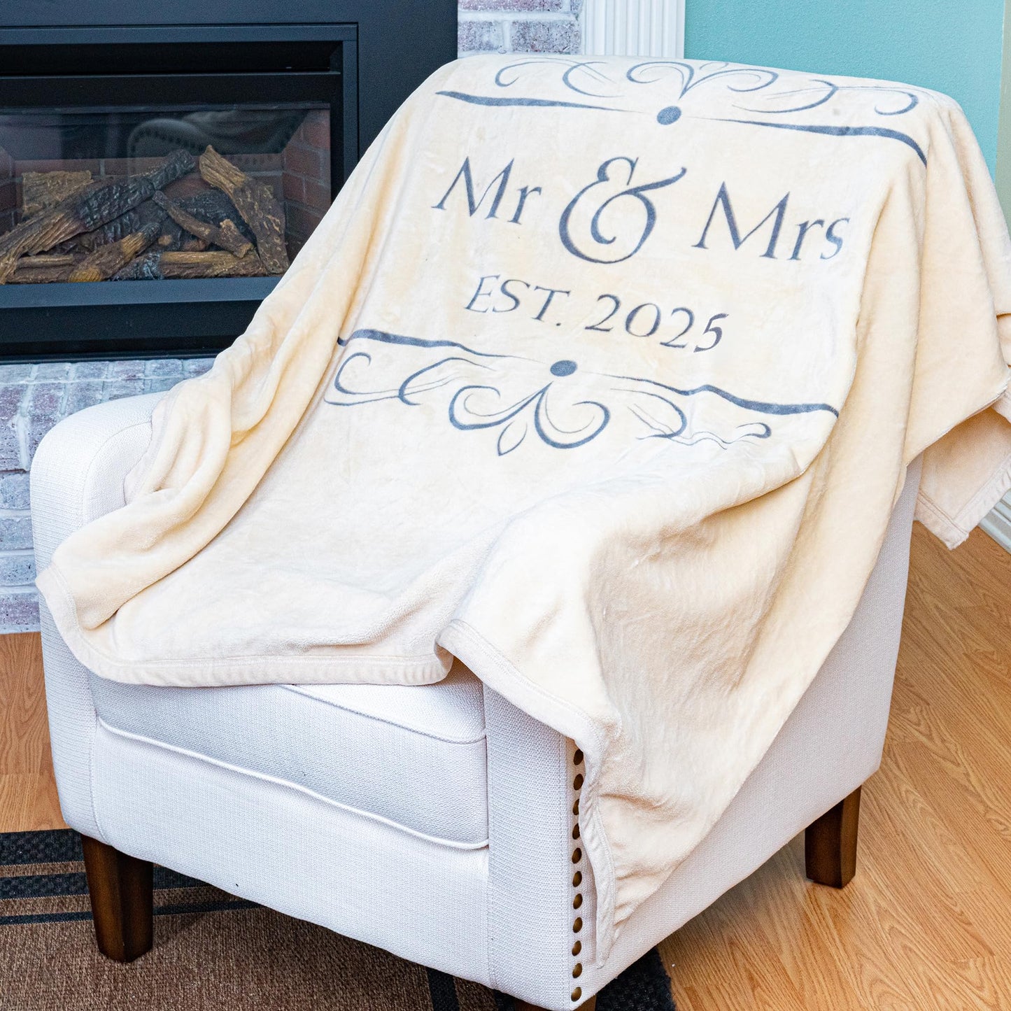 Soft Sentiments Outrageously Soft Reversible Velvet Ultra Plush Throw - 50 x 60 Inch - Mr & Mrs 2025