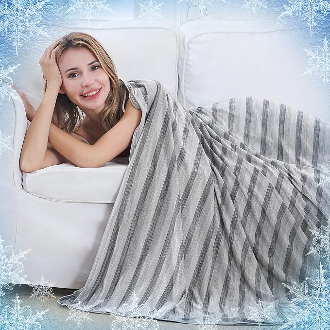 AmyHomie Cooling Blanket,90"x90"Queen Size,Summer Blankets with Double Sided Cold Effect, Arc-Chill Q-Max>0.5 Cool Fiber, Breathable Lightweight Blankets for Hot Sleepers Night Sweats