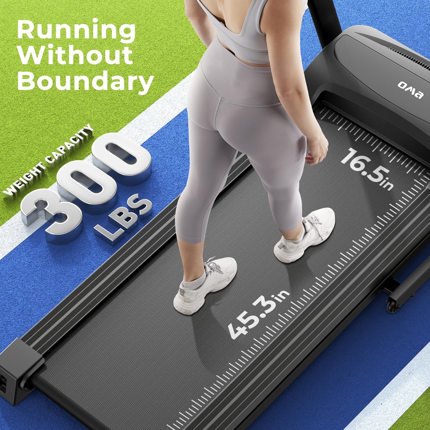 OMA Treadmills for Home Gym, 3.0HP 300lb Capacity, Foldable Treadmill with Incline Ajustable, Larger Deck Free 36 Preset Programs Walking Pad for Jogging Running Dog Treadmill, Model A…