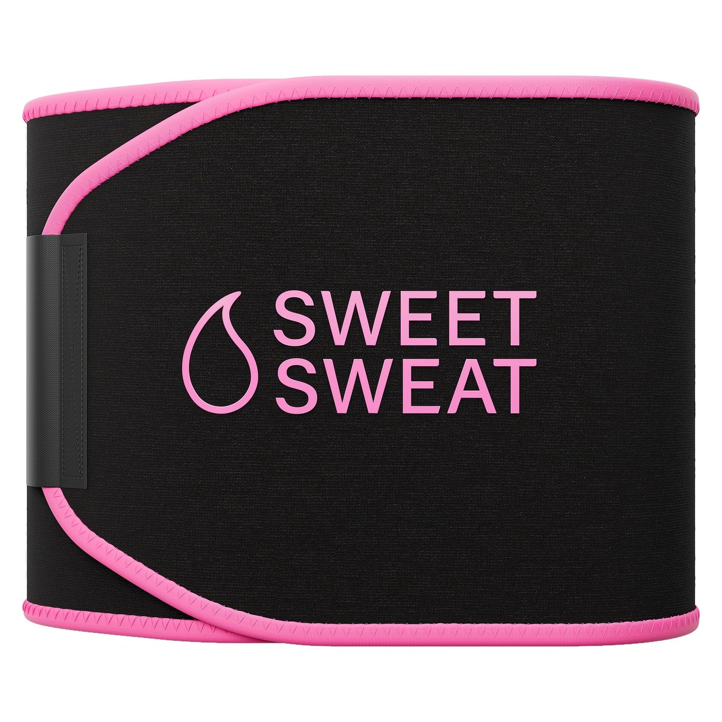 Sports Research Sweet Sweat Waist Trimmer (Core Series) - Premium Sweat Enhancing Fitness Band for Women & Men - Adjustable Fit · Latex-Free Neoprene - Pink Logo, Large