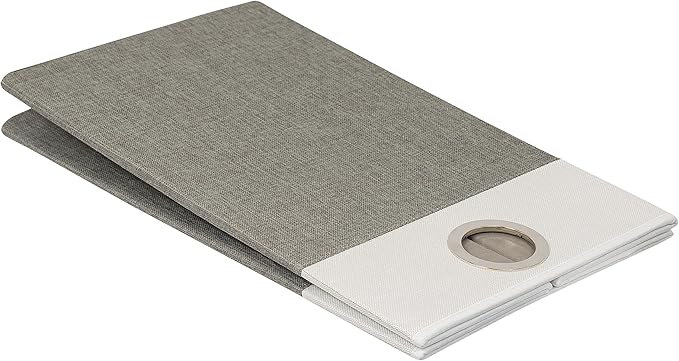 BIRDROCK HOME Folding Cloth Laundry Hamper with Handles - Dirty Clothes Sorter - Easy Storage - Collapsible - Grey and White