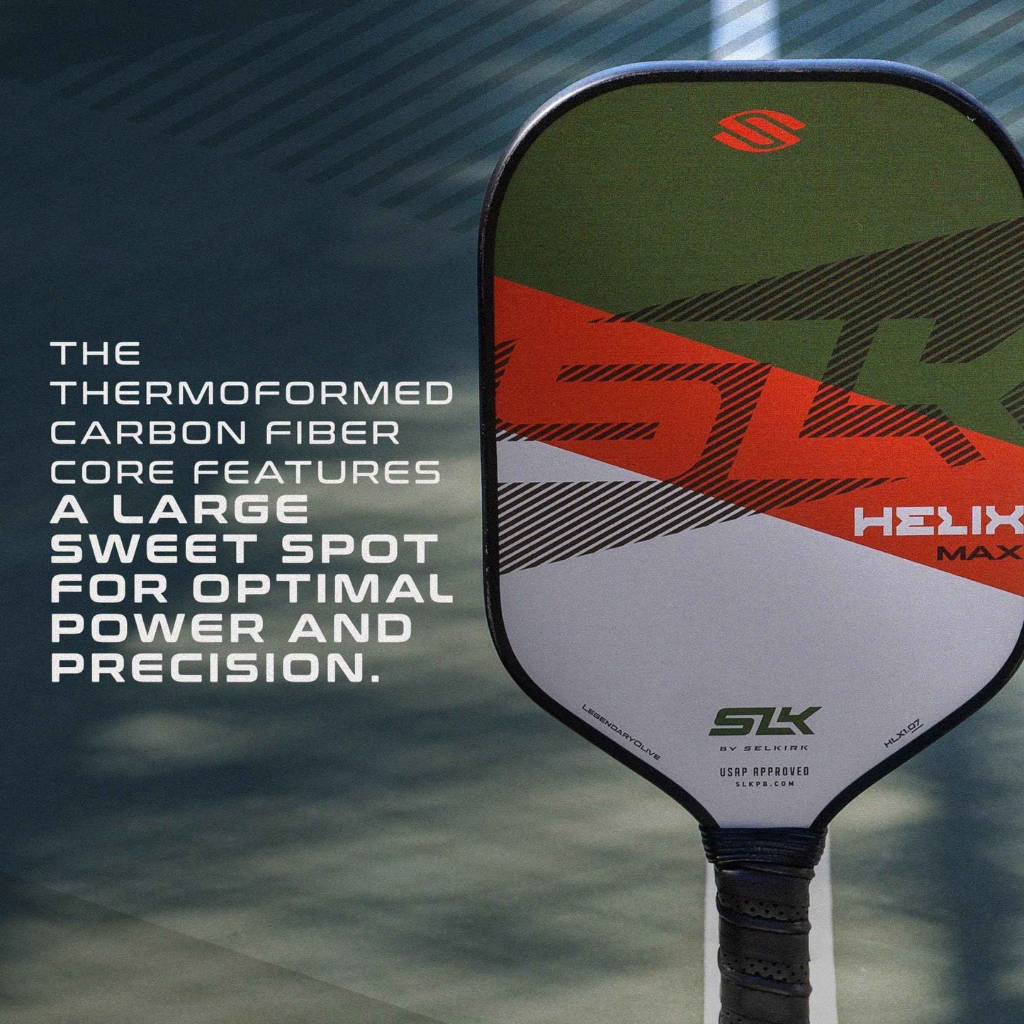 Selkirk Sport SLK Helix Pro Legend Olive Pickleball Paddle & Pro S1 12pk Pickleball Ball Bundle