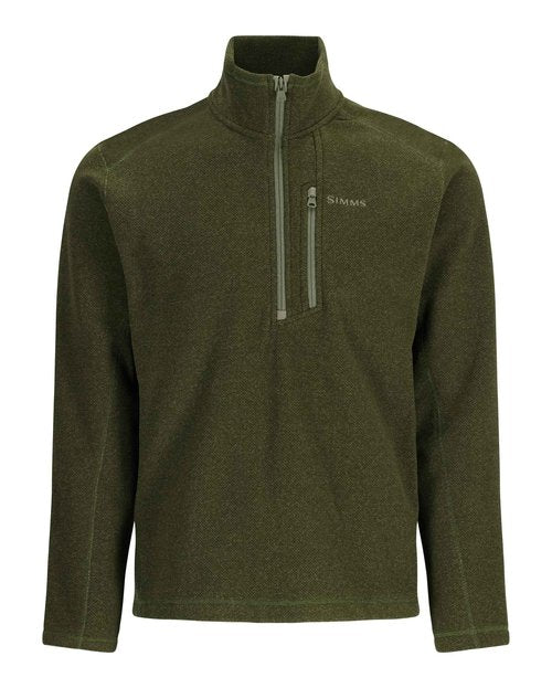Simms Men’s Rivershed Half-Zip Fleece Zipper Sweater, Riffle Heather, X-Large