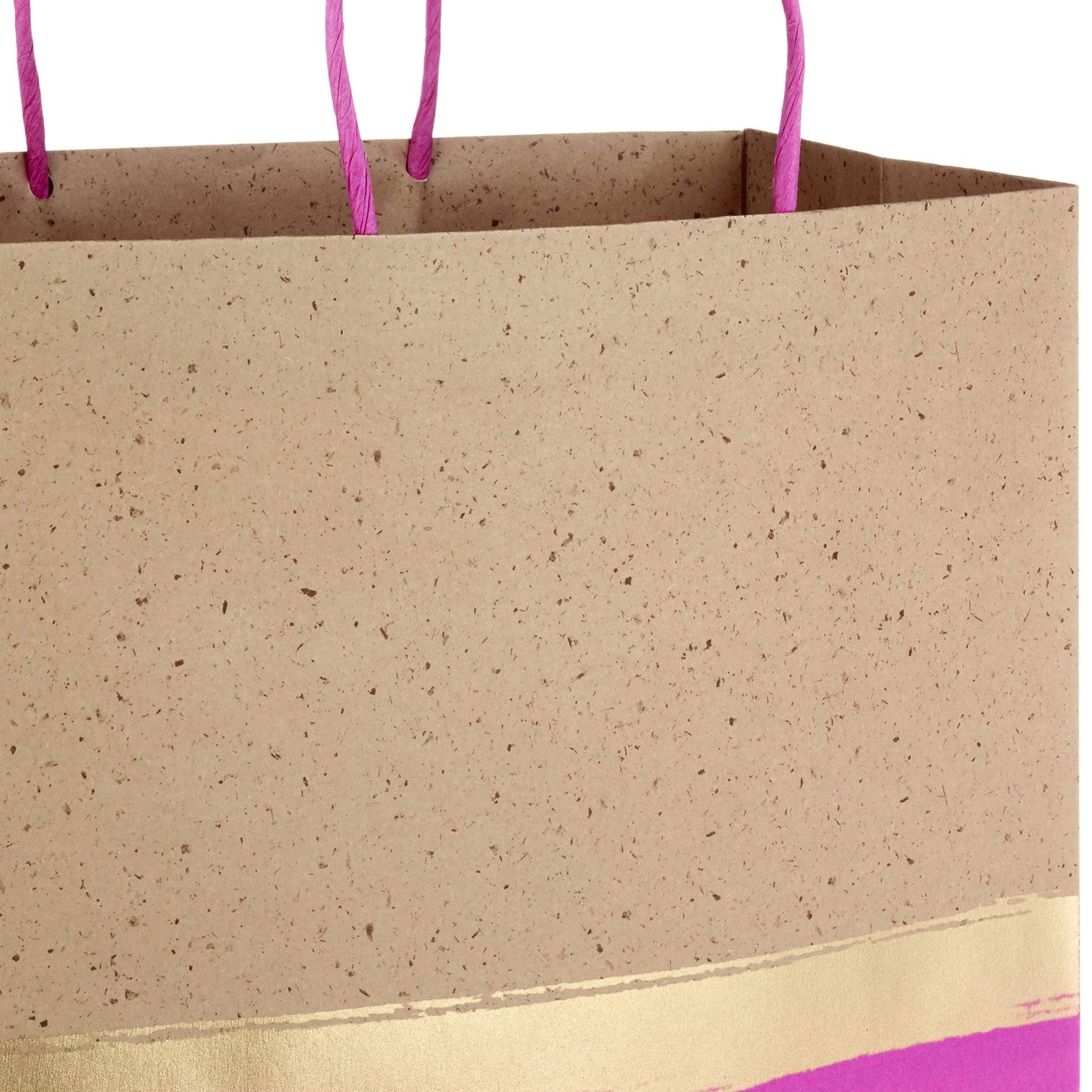 Hallmark 13" Large Paper Gift Bags, 6-Pack (Pink & Kraft) for Christmas, Birthdays, Mother's Day, Weddings, Baby Showers, Bridal Showers, Any Occasion