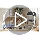 Simple Deluxe 4 Pack Folding Chairs with Leather Padded Cushion Seats & Durable Metal Frame, Comfortable, Foldable, Portab...