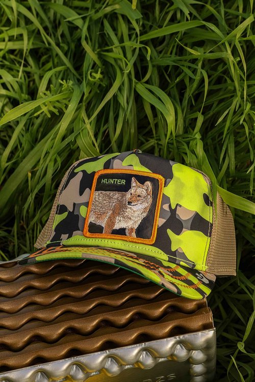 Goorin Bros. The Farm Kablamo Camo Collection Unisex Adjustable Trucker Hat, Lime (El Sorro Dorado), One Size