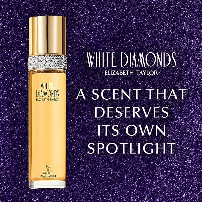 Elizabeth Taylor White Diamonds Women's Perfume, Long-Lasting Floral Fragrance for Her, Eau de Toilette EDT Spray, 1.7 fl oz