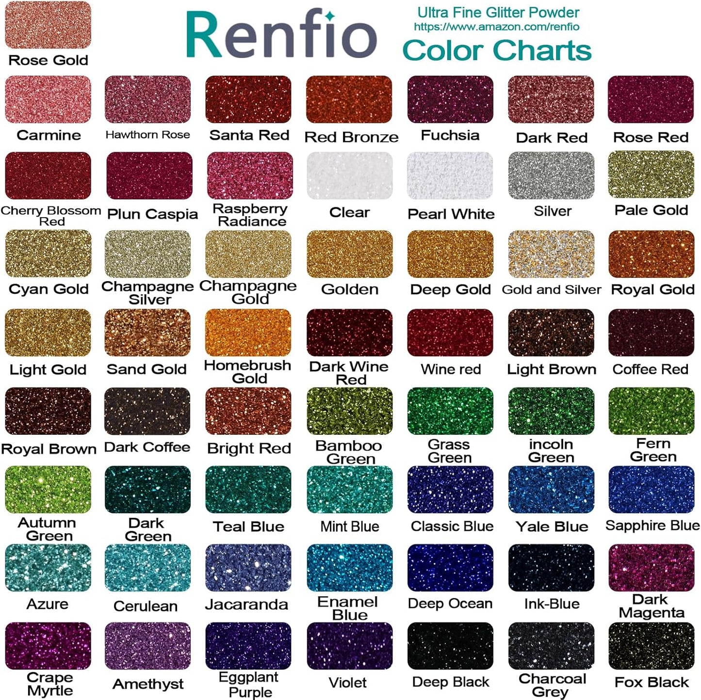 Renfio Ultra Fine Glitter Powder Metallic Resin Glitter 2.11 Oz (60g) PET Flakes Crafts Sequins 1/128" 0.008" 0.2mm Epoxy Chips Flakes for Tumblers Slime Decoration - Champagne Gold