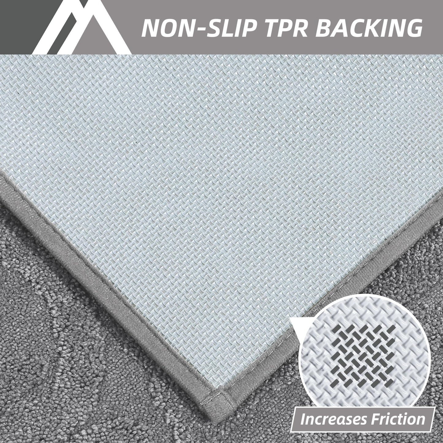 COSY HOMEER-Door-Mat-Non-Slip-Entryway-Rug 32”x48” Absorbent Welcome Mats Washable Dirt Trapper Door Mat Entrance Floor Mats for Front Back Doormats and Wet Shoes,Grey