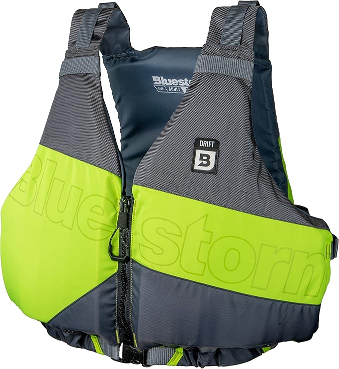 BLUESTORM Drift Kayak Life Jacket (PFD) | Fully Adjustable | Universal Sized | US Coast Guard Approved | for Kayaking, Pad...