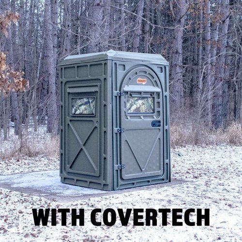 Hunting Blind Window Camo - See Through CoverTech HD Window Camo – 24” x 59” - Charcoal Gray Bark