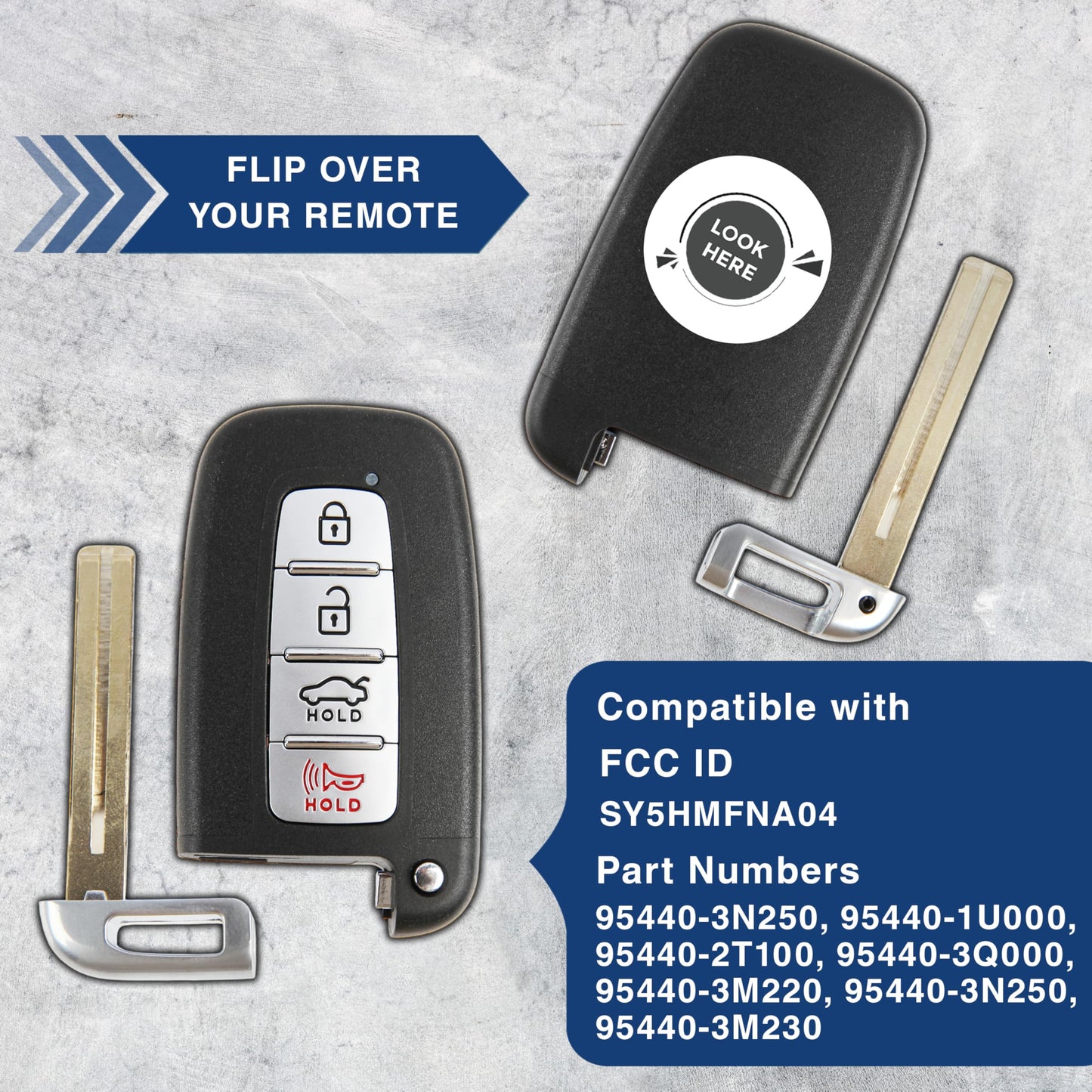 Keylessoption Key Fob Replacement For 2009 2010 2011 2012 2013 2014 2015 Hyundai Elantra Genesis Sonata Kia Optima Sorento Remot