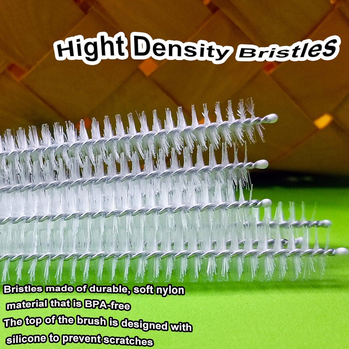 Stanley Straw Cleaner Brush,Extra Long 12 inch Stainless Steel Nylon Bristles Stanley Brush Cleaner for Cleaning 20-40 OZ Stanley Cup, Insulated Bottles, Water Bottles, Tumbler cups, Tube (6 Pcs)