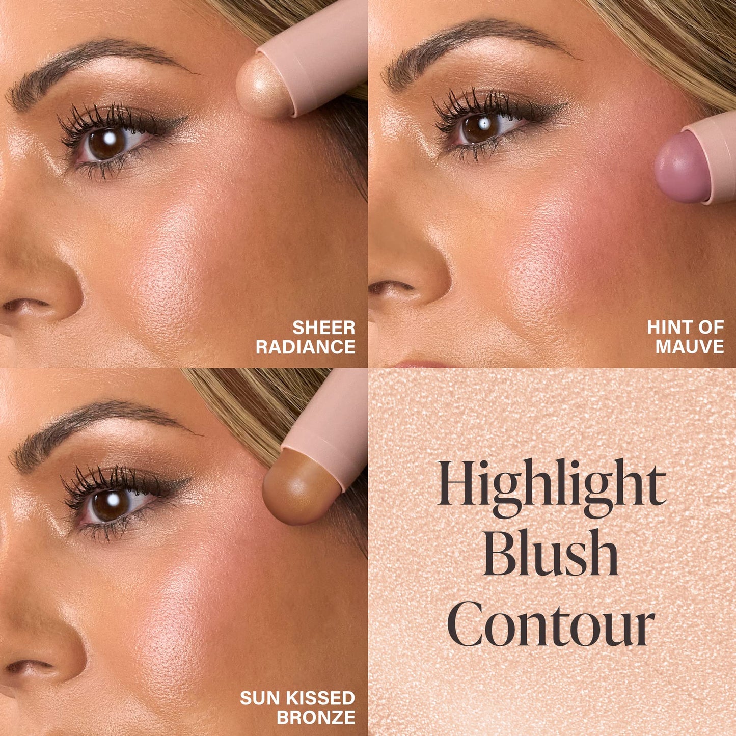 Mally Beauty Shimmer, Shape & Glow Plus Face Defining Stick, Hint Of Mauve