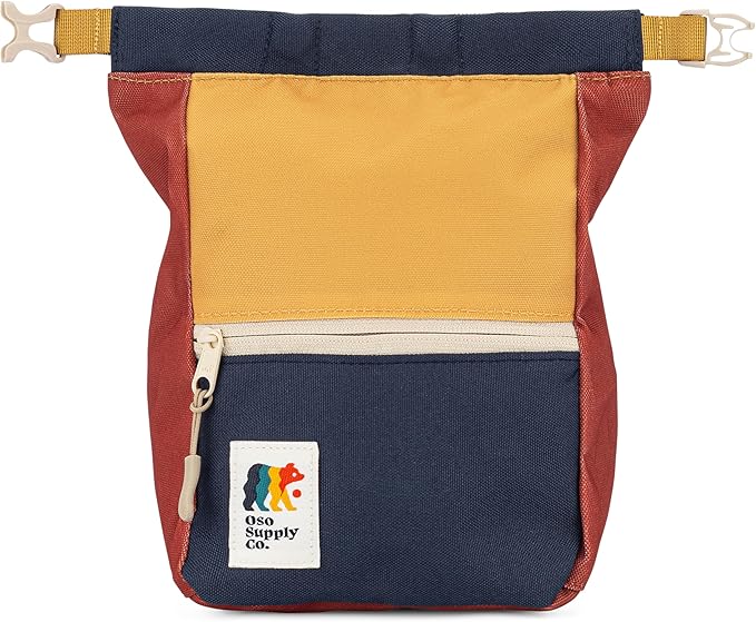 Oso Supply Co - Crux Bouldering Chalk Bucket, Large Size Chalk Bag for Rock Climbing, Chalk Pot with Magnetic Closure, Zip...
