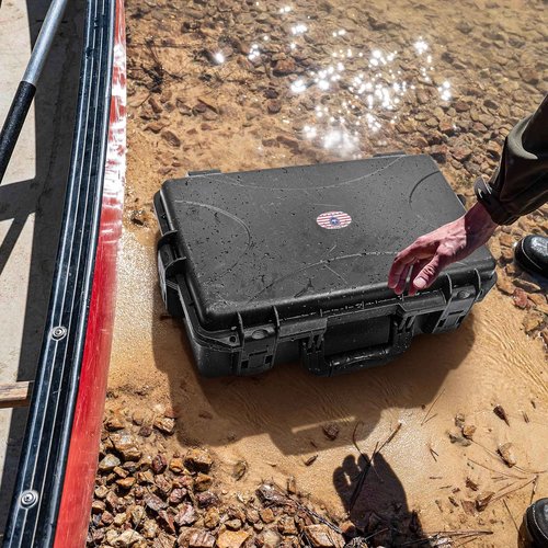 Kinghardcase TSA Gun Case for 7 Handguns - Waterproof & Shock Proof Handgun Case for 7 Pistols & 16 Magazines, Pistol Case Hard Shell for Glock, Beretta, Smith and Wesson