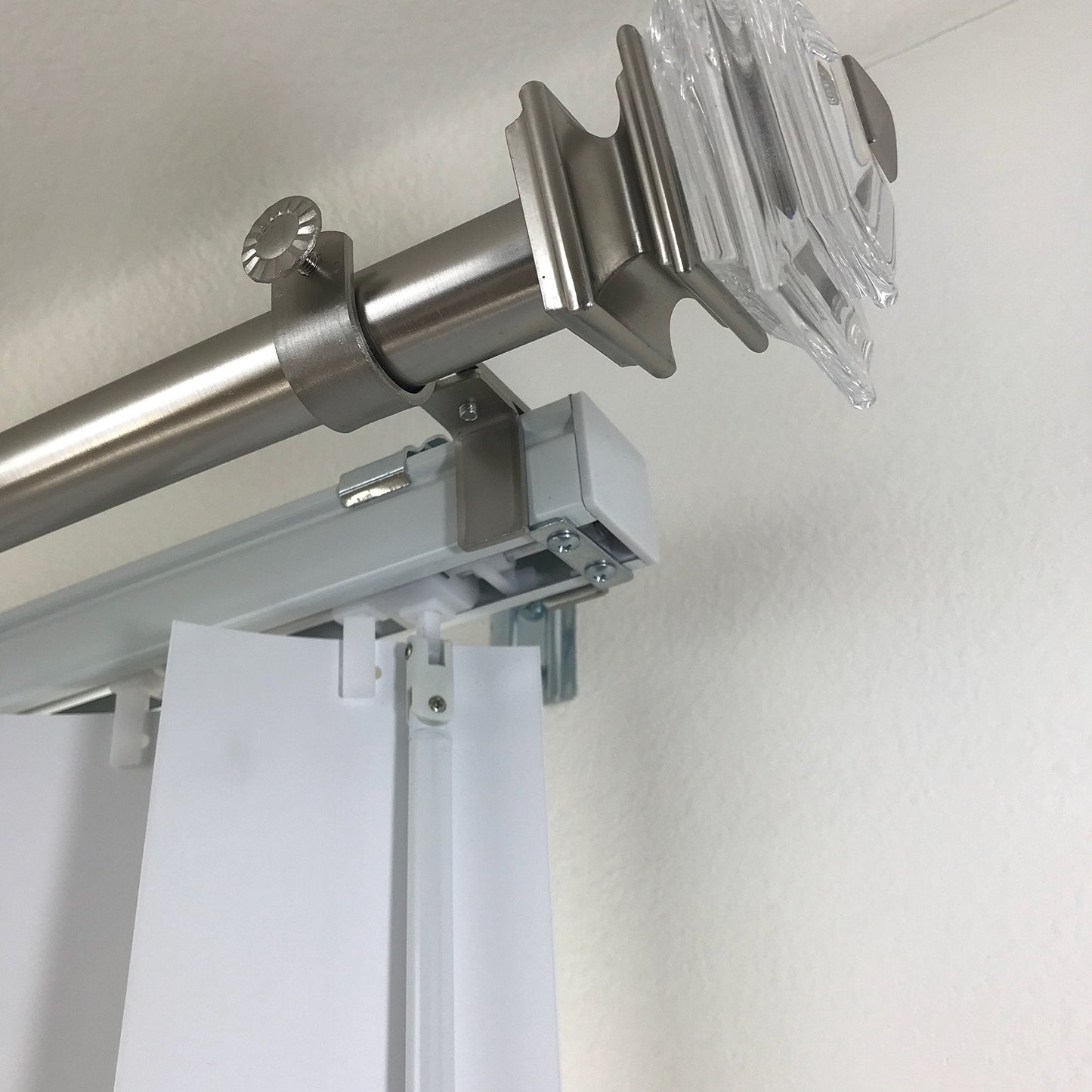 NoNo Bracket - Outside Mounted Blinds Curtain Rod Bracket Attachment (Set of 3) No Drill Clip on