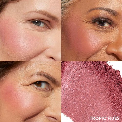 LAURA GELLER NEW YORK Daily Routine Kit (4 PC): Baked Balance-n-Brighten Foundation, Medium + Retractable Kabuki Brush + Blush-N-Brighten, Tropic Hues + Original Baked Highlighter, French Vanilla