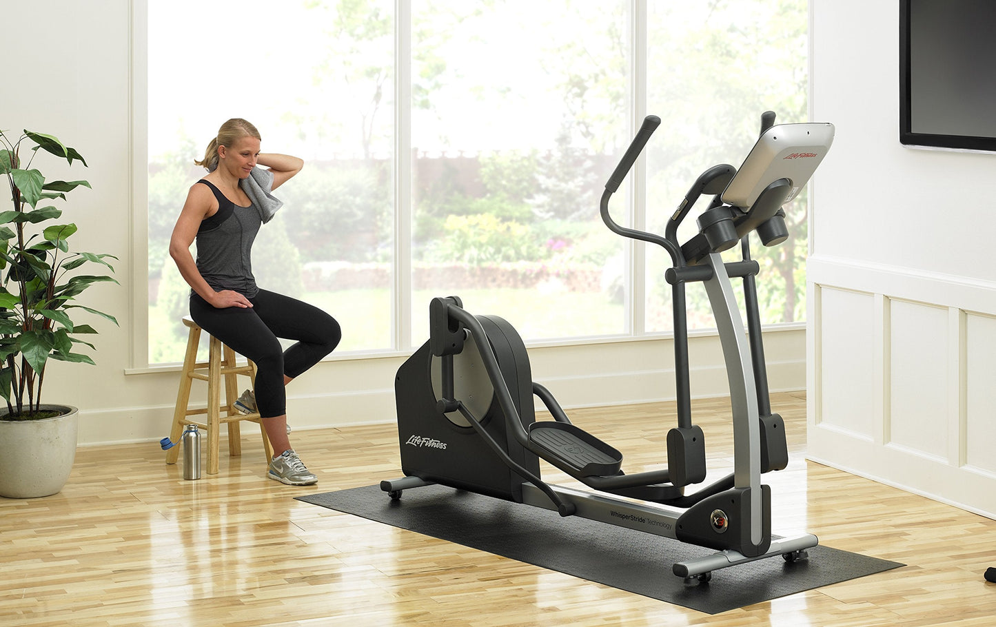 SuperMats Heavy Duty Equipment Mat 12GS Made in U.S.A. for Treadmills Ellipticals Rowing Machines Recumbent Bikes and Exercise Equipment (3-Feet x 7.5-Feet) (36" x 90") (91.44 cm x 228.6 cm) , Black
