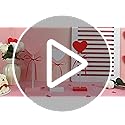 GITMIWS 3 Pieces Valentines Day Decorations, Wooden Heart Valentines Day Table Centerpiece, Romantic Tiered Tray Decor Set...