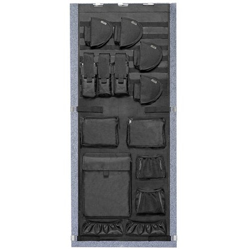 NEXT STATION Gun Safe Door Organizer,Molle Gun Safe Door Panel Organizer with Pistol Holder Mag Pouch, Fit Door Panel Width 18.5 to 24.5inch,Gun Safe Accessories Storage(18W*46.5H inch) (Molle Design)