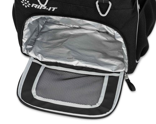 RIP-IT Women's Essentials Volleyball Backpack 2.0 - Mesh Ball Bag Included - Equipment Bag with Separate Shoe Compartment - Black