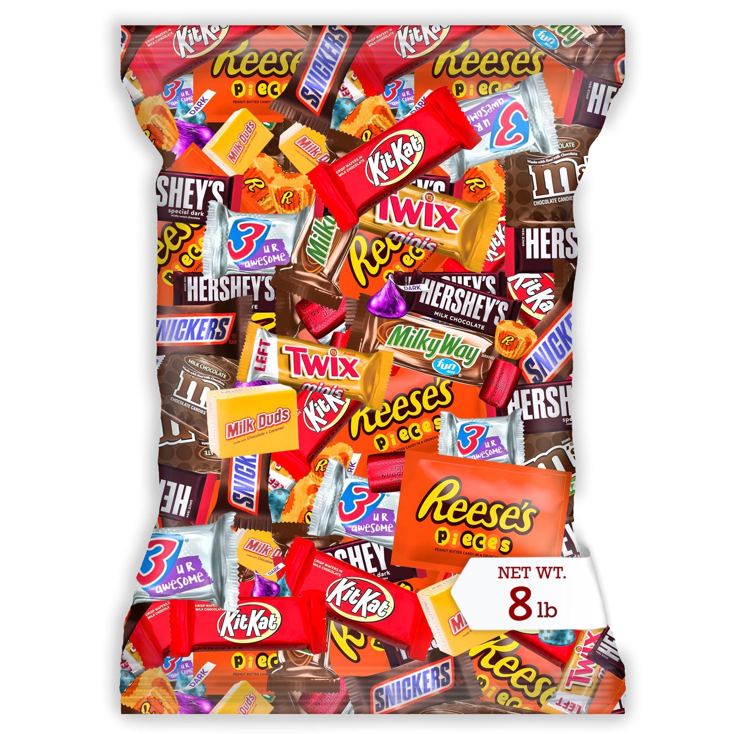 Bulk Chocolate Assortment Variety Pack - Chocolate Candy Variety Pack - 8 lb Bag of Mixed Treats, Milk, Dark, and more! Bulk Candy (8 LBS)