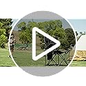 SUNNYFEEL Oversized Folding Camping Chair 500 LBS Heavy Duty Lawn Chairs with Blue Portable Folding with Armrest, Cup Hold...