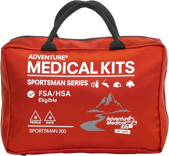 Adventure Medical Kits Sportsman Series Medical Kit - 200 - First Aid Kit for Camping, Hiking, Hunting & More - For 4 Peop...