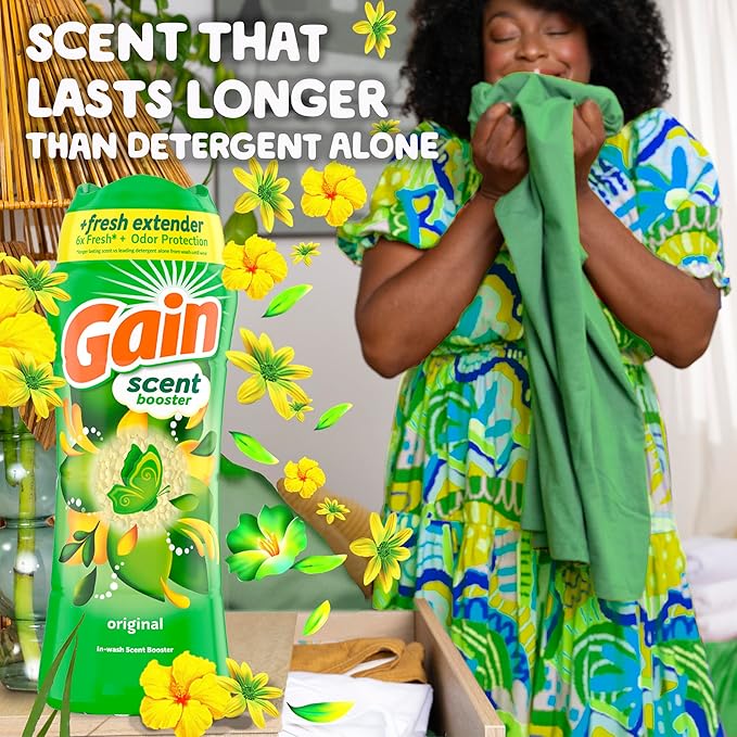 Gain In-Wash Laundry Scent Booster, Original Scent, 24.0 OZ, Fresh Extender + Odor Protection