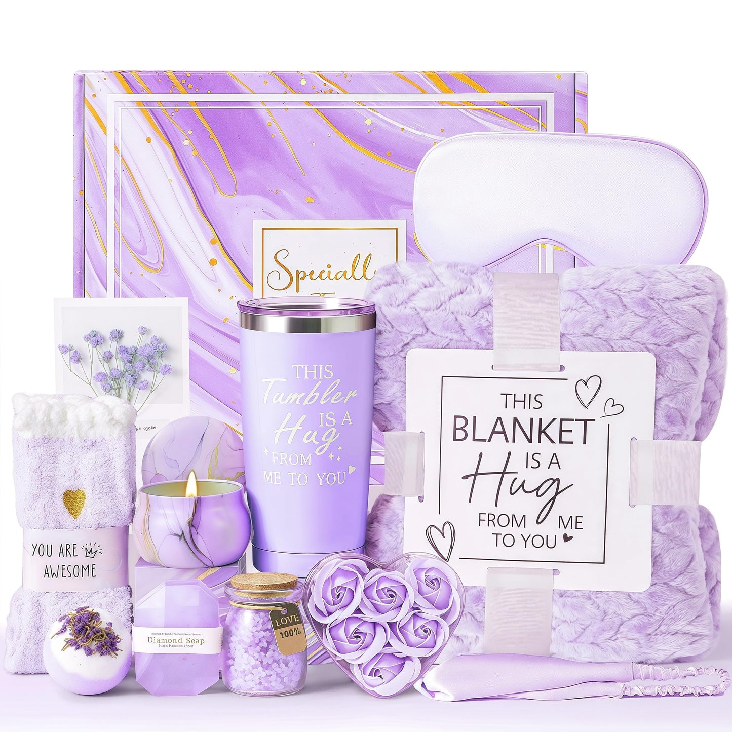 Self Care Gifts for Women, Get Well Gifts for Women, Care Package, Get Well Soon Gift Baskets, Spa Gift Basket, Birthday, Mother's Day Valentines Christmas for Mom Sister Wife Grandma Her Best Friend