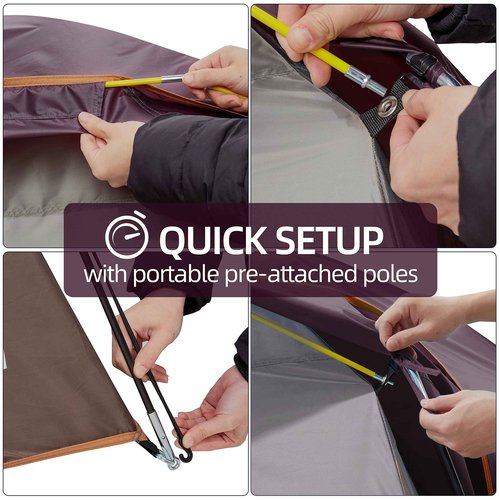 CAMEL CROWN Tents for Camping 4/8 Person Waterproof Quick Setup Folding Outdoor Backpacking Tents 4 People Family Hiking