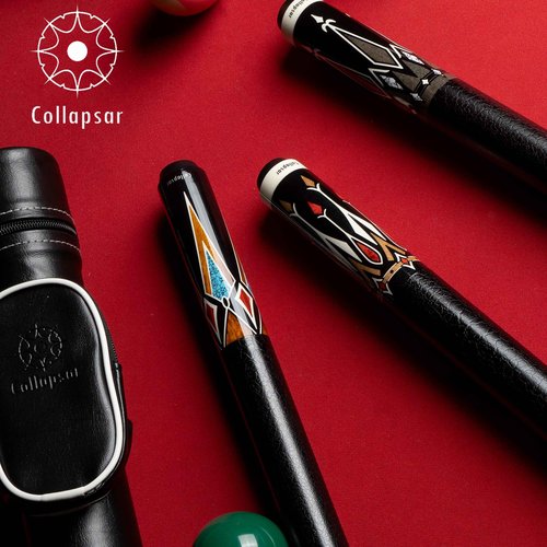 Collapsar CA Pool Stick with 1X1 Hard Case,58" Maple Professional Billiard Cue Stick,19-21 oz Pool Cue Set