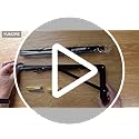 YUMORE Folding Shelf Brackets, 24 Inch Heavy Duty L Bracket, Black DIY Collapsible Shelf Bracket for Workbench Folding Tab...