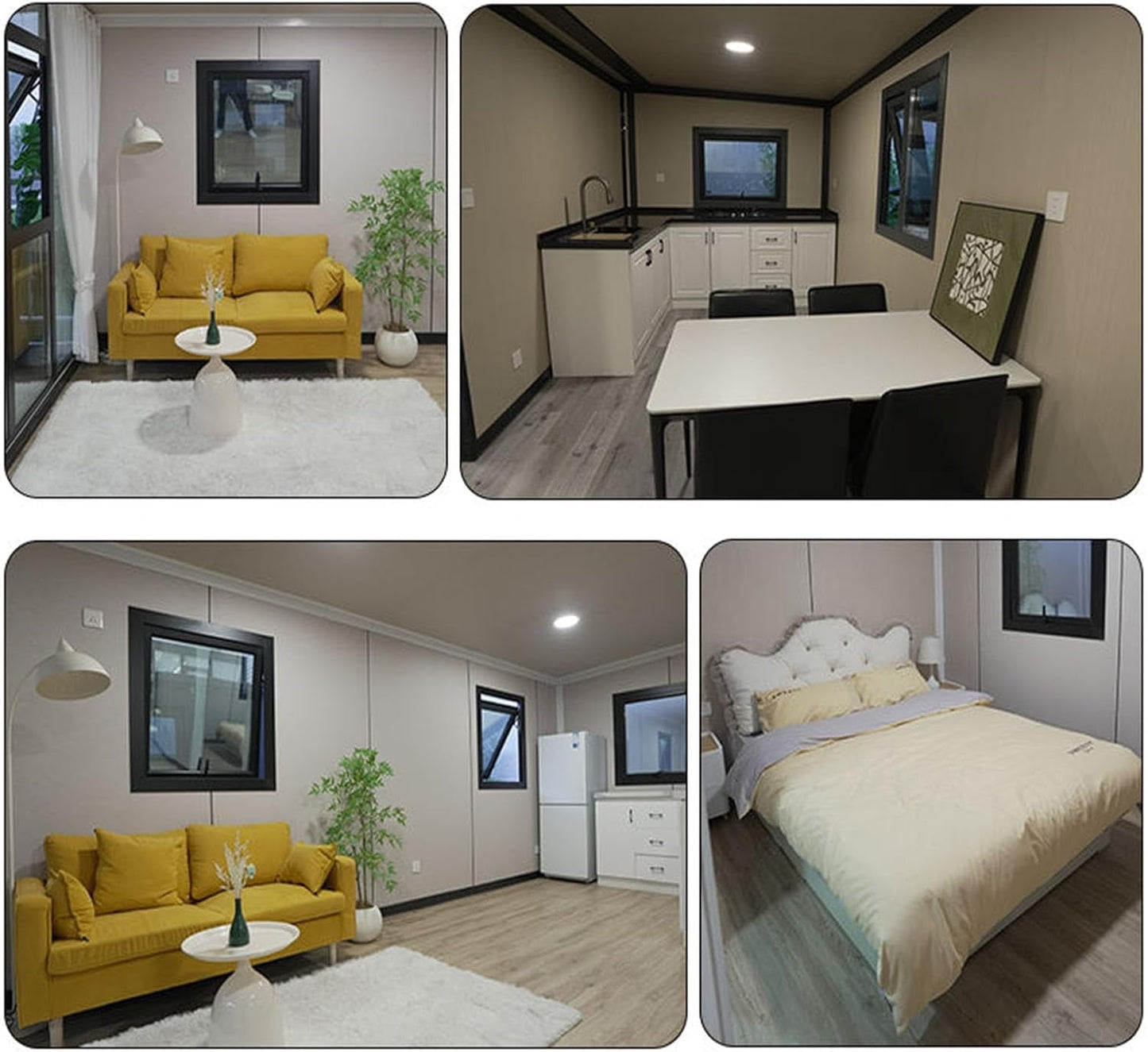 Prefab Tiny Homes for Sale | Expandable Foldable Modular Container Home with Bedroom, Bathroom & Kitchen, Portable Prefabricated Tiny Houses to Live in for Adults, Backyard Guest or Vacation Cabin