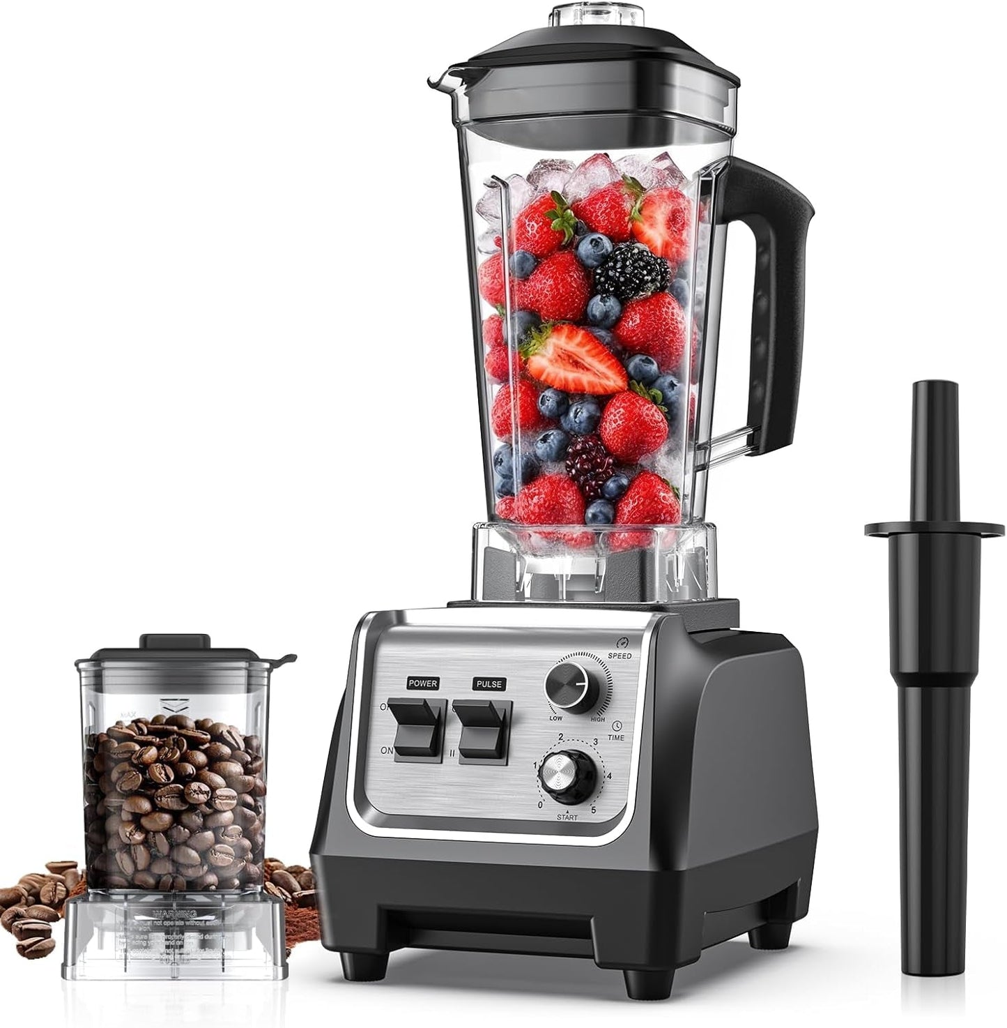 1800W Blender for Smoothies with 70Oz Pitcher & 20Oz Grinder 28000 PRM High-Speed Countertop Blenders for Kitchen 10-Speed & 1-5 Min Timer for Ice Crushing Frozen Fruits Nut Butter Puree