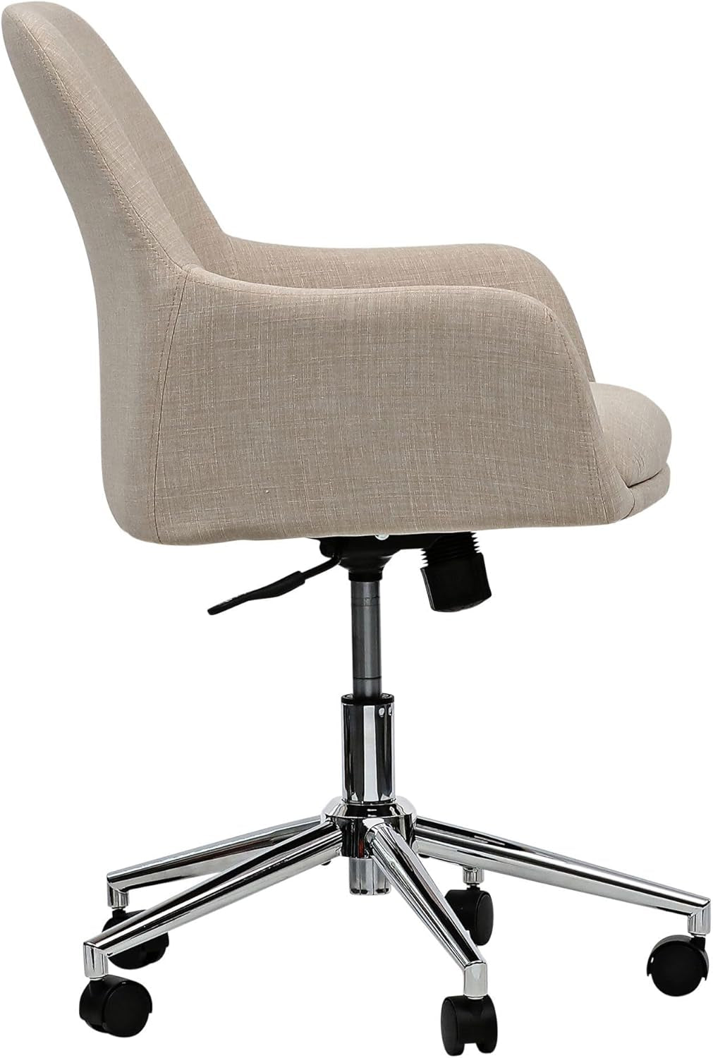 Office Chair - Workspace by  Mid-Century Task Chair, Supports up to 275 Lb, 18.9" to 22.24" Seat Height, Cream Seat, Cream Back