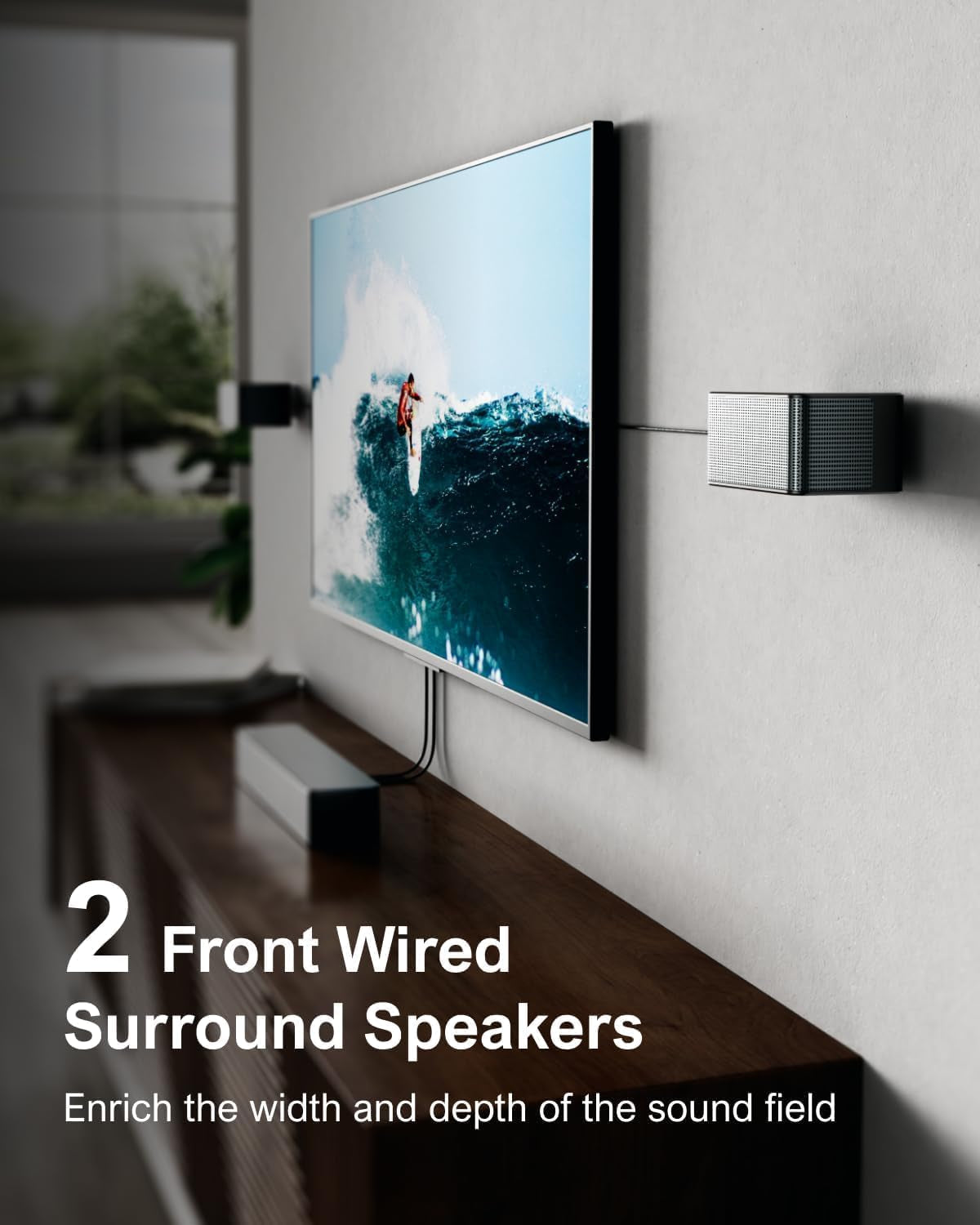7.1 Surround Sound System for TV with Dolby Atmos, 460W Sound Bar for TV with 6.5" Subwoofer, APP Control, 4 Wired Surround Speakers, Home Theater Sound System, Poseidon D80 (2025 Upgrade)